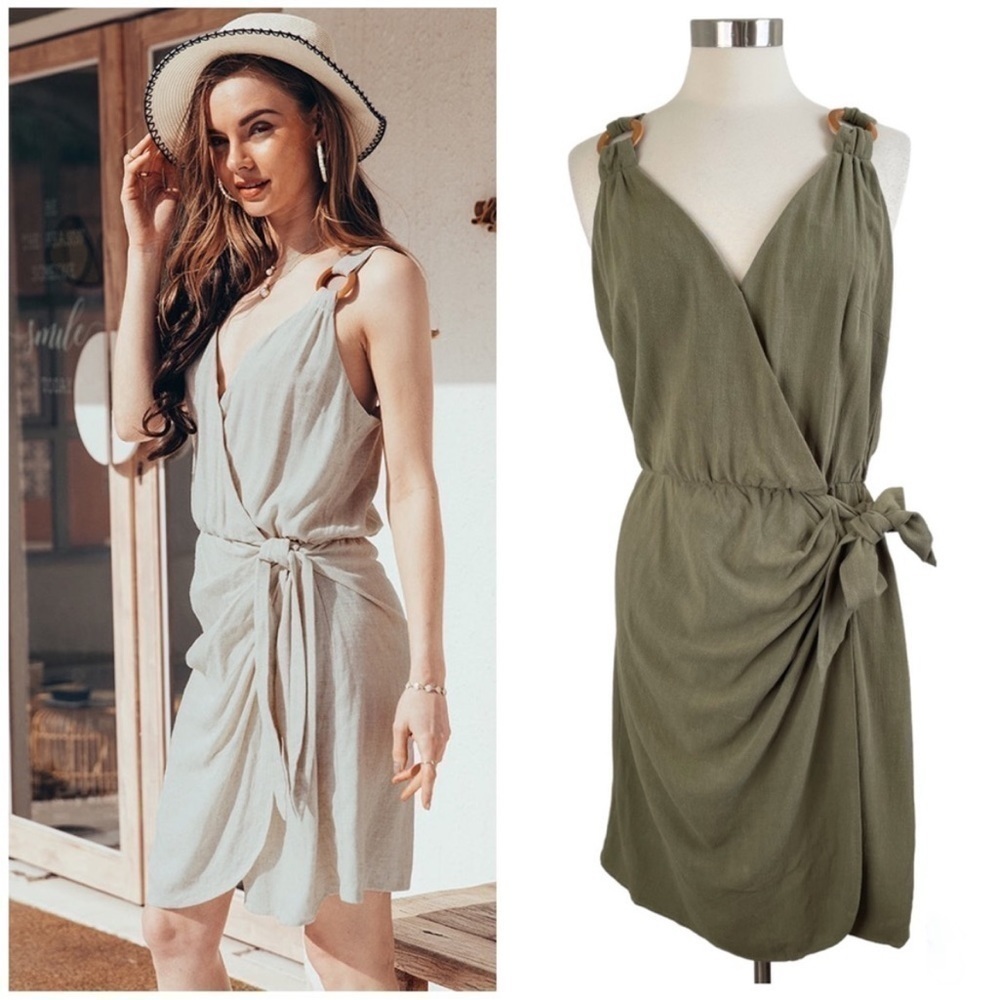 CUPSHE NWT Jeanette O-ring Wrap Tie Waist Dress
Size M - Picture 12 of 12
